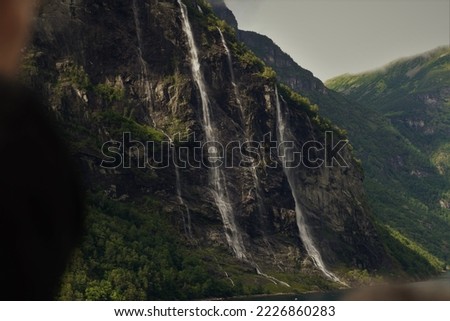 Similar – Image, Stock Photo Seven Sisters Waterfall Side View