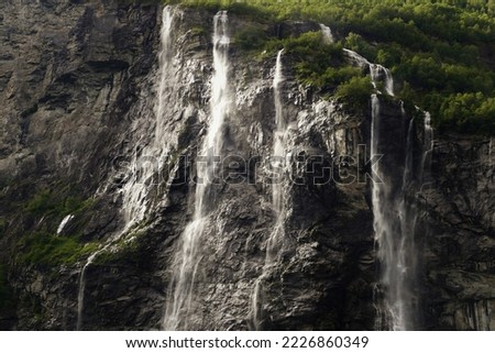 Similar – Image, Stock Photo Seven Sisters Waterfall Side View