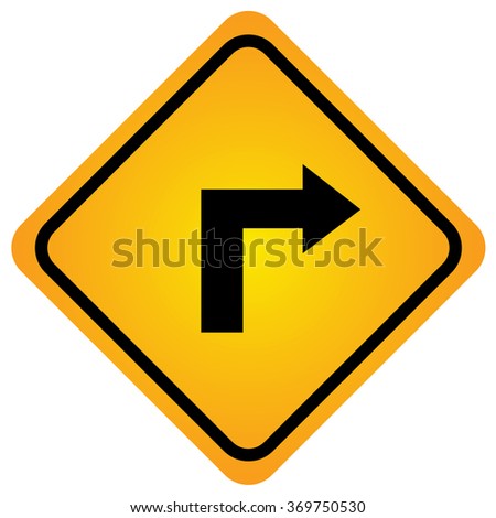 Turn right traffic sign