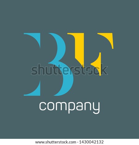 BF logo design. Letter b and F. Company logo. Monogram logo. Stock fotó © 