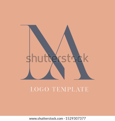 NA logo design. Company logo. Monogram letters N and A.