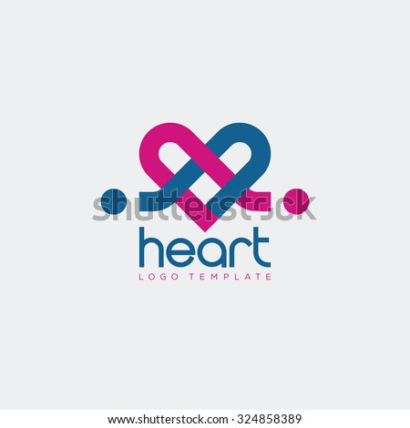 Heart icon, love Icon, connect logo, heart logo, love logo