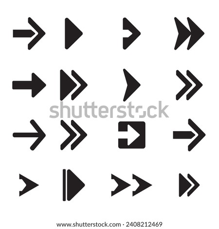 arrow icon with whit background. isolated direction vector arrow set design. up down right double icon group set arrows.  