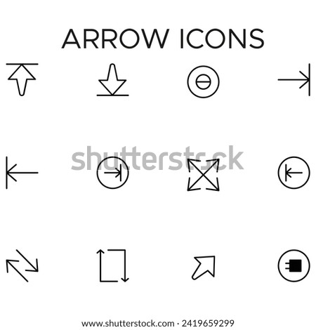 Set of arrows collection in black color on a white background for website design. Arrows set icons design. Arrow icon flat collections. Set off different arrows or web design. Arrow flat style isolate
