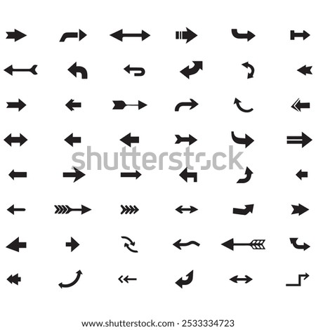 Arrows mini black set icons. abstract app symbol. Arrows vector collection button. circle, Cursor, Modern simple direction digital down computer design. EPS Vector illustration. arrows back black.