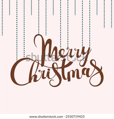 Merry Christmas and New Year Typographical on red Xmas background with winter landscape with snowflakes, light, stars. Merry Christmas card. Vector Illustration. eps vector file.