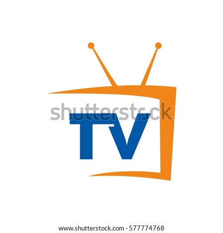 tv icon logo design