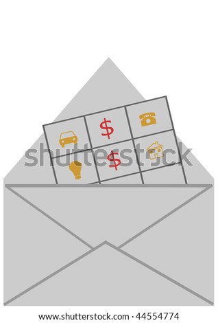 Incoming mail with bills to pay
