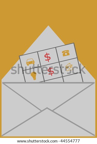 Incoming mail with bills to pay