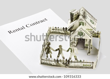 signed a contract renting the family carved out of the money