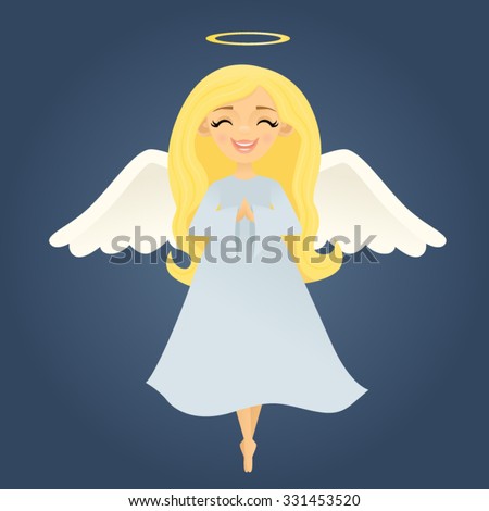 Smiling Angel Stock Vector Illustration 331453520 : Shutterstock