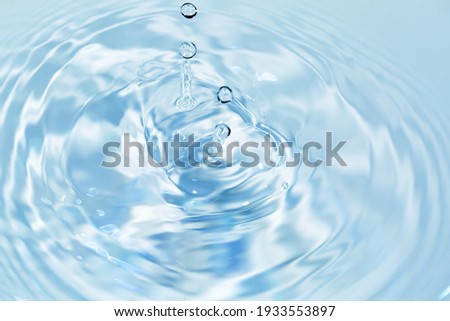 Water drops falling on water surface 商業照片 © 