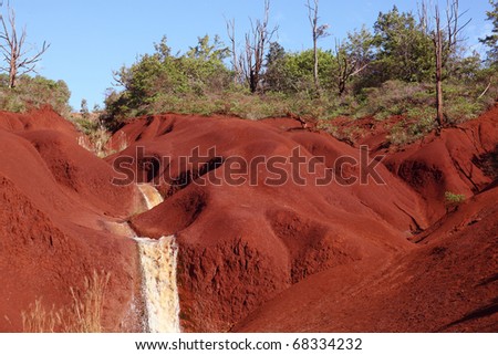 Red dirt of Waimea Canyon in Kauai
