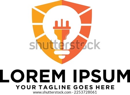 Lamp electrical shield logo design