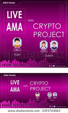 AMA or Ask Me Anything podcast session Modern signature banner Template Vector design for business. with two size square and landscape.