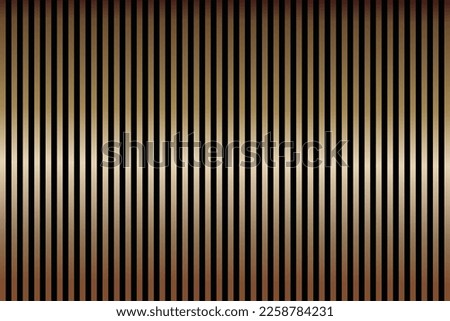 Seamless vertical lines pattern. Black lines on gold  background. Simple repeat ornament. Vector illustration.