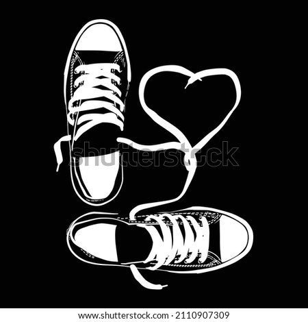 Vector illustration of converse sneakers.