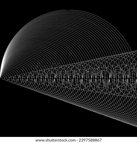 Prime number pattern - visualization of mathematical sinusoidal waves - vector concept of mathematical model 
