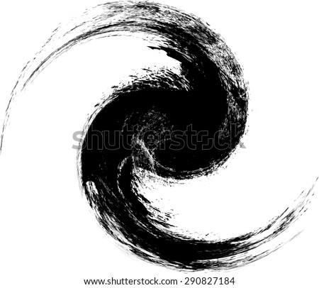 Vector grunge vortex in white background