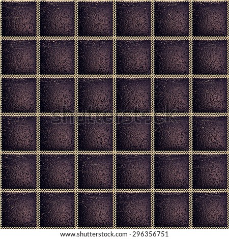 Seamless quilting leather pattern