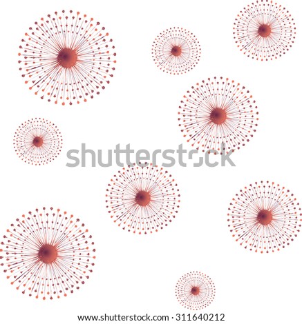 Seamless pattern with dandelions - vector illustration