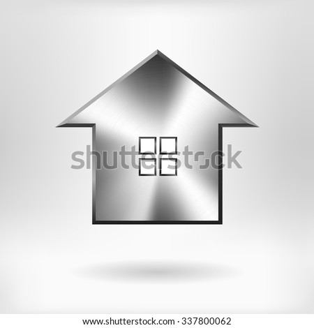 Brushed House Icon  - vector illustration
