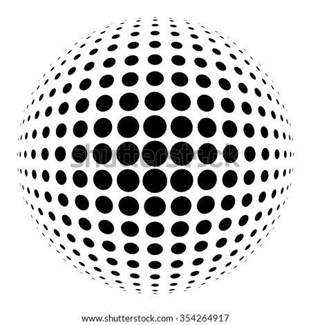 Halftone circle for design project - vector illustration 