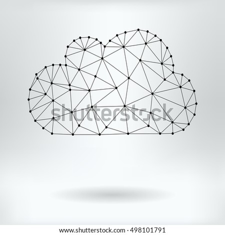 Vector Net Symbol of Cloud