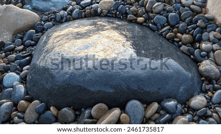 Similar – Image, Stock Photo Clear river and rocks on sunset