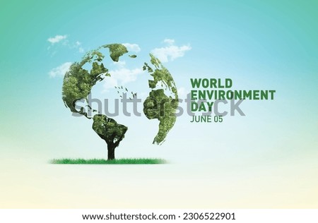 Similar – Image, Stock Photo Globe in a plastic bag. Earth contaminated by plastic waste