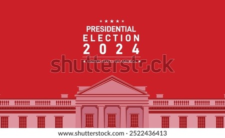 USA Elections 2024 background. Banner for US elections, voting concept. USA election 2024.