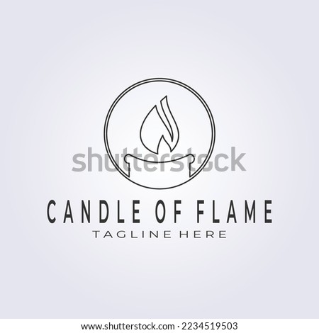 simple candle light elegant logo company