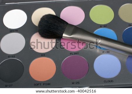 Professional make-up set, black background