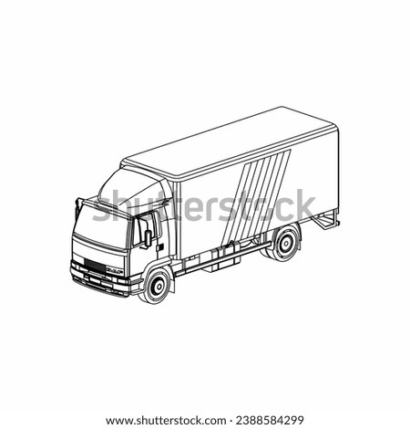 Truck outline, Truck 2 Dimension, Truck icon