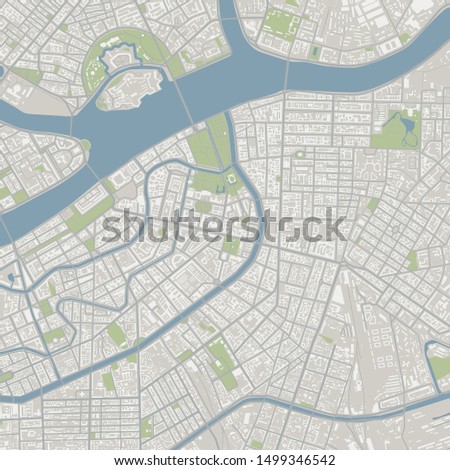 Vector city map, St. Petersburg