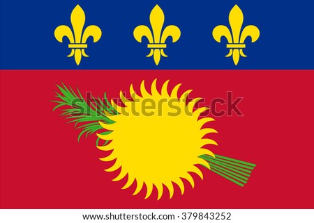 Standard Proportions and Color for Guadeloupe Flag
