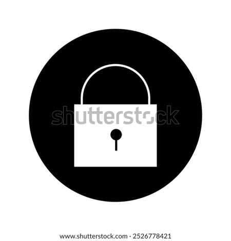 Lock filled flat solid icon.