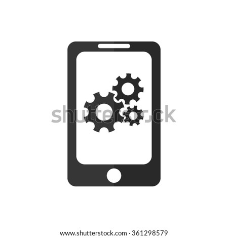 Mobile phone settings  - vector icon