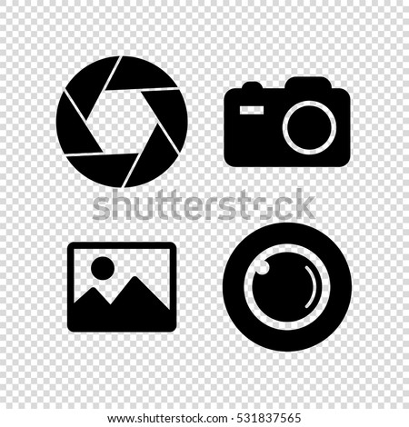 foto  camera vector icon set