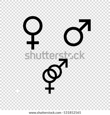 Male and female  - vector icon set