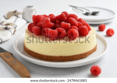 Similar – Image, Stock Photo Fruit berry pie and branch of lavender on table