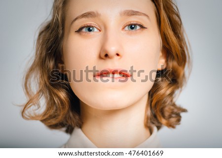 Gorgeous girl biting lip obviously Gorgeous girl biting lip