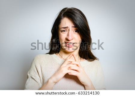 Beautiful Girl Embarrassed Isolated Studio Shot 633214130 Beautiful Girl Embarrassed Isolated Studio Shot 633214130