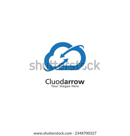 Cloud Logo template. Technology logo template. Business and Consulting logo template. Grow, arrow, growth bar.