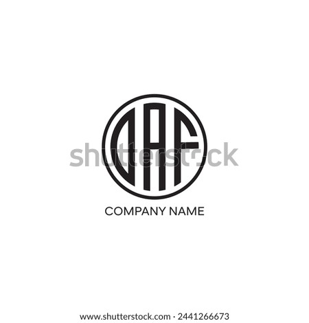 DAF letter logo design illustration