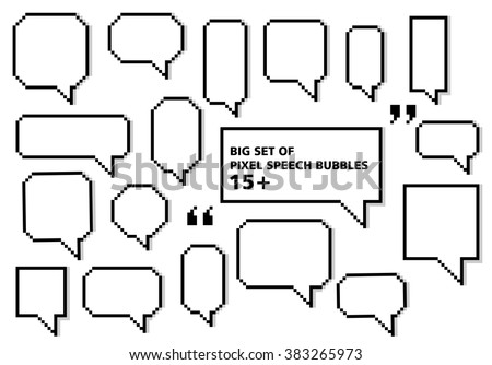 Big set of speech bubbles, vector