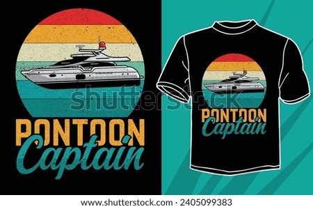 pontoon captain t shirt design