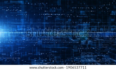 Digital Cyberspace with Particles and Digital Data Network Connections. High Speed Connection and Data Analysis Technology Digital Abstract Background Concept. 3d rendering