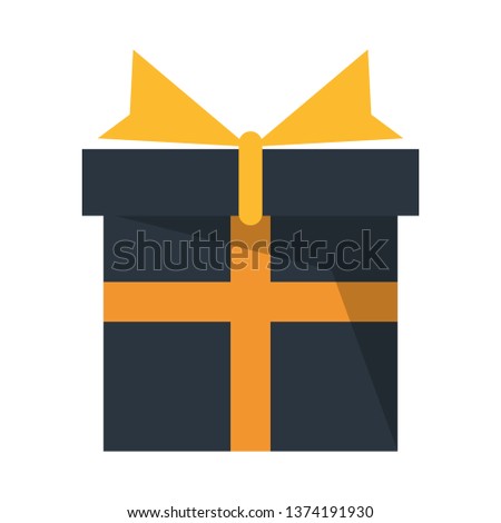 Giftbox present symbol isolated