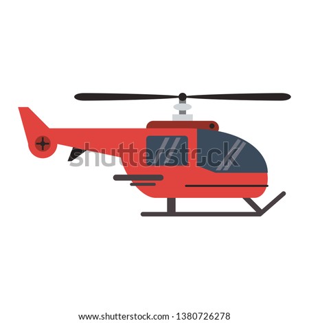 Helicopter aircraft vehicle symbol flat